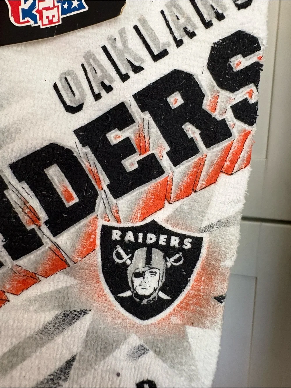 vintage Oakland Raiders NFL 1997 Kitchen Dish Towel New Old Stock
